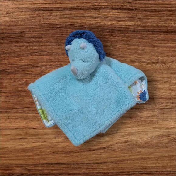Parents Choice Blue Dinosaur Security Blanket Lovey Satin Bottom 12" - Picture 3 of 7